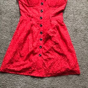 Buttoned up lace dress